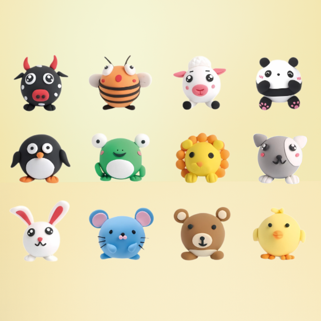 Kit x12 figuras Mooldy premium edición ANIMALES