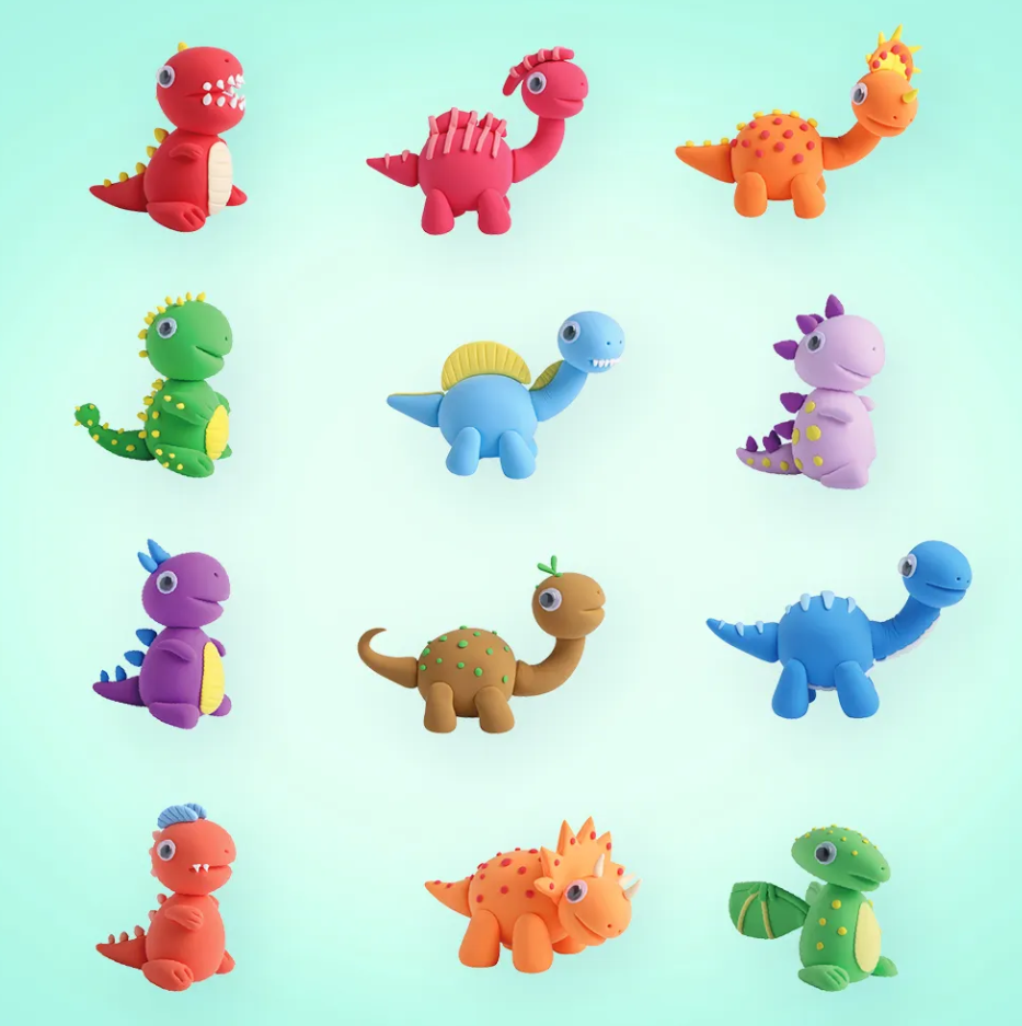 Kit x12 figuras Mooldy premium edición DINOSAURIOS