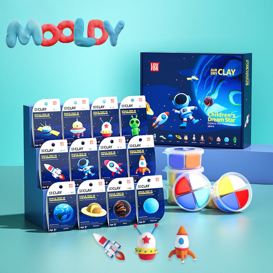 Kit x12 figuras Mooldy premium edición ASTRONAUTA