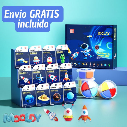 Kit x12 figuras Mooldy premium edición ASTRONAUTA
