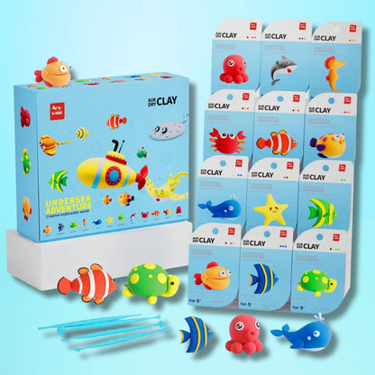 Kit x12 figuras Mooldy premium edición SUBACUATICA