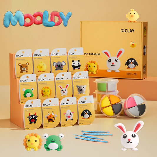 Kit x12 figuras Mooldy premium edición ANIMALES