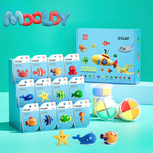 Kit x12 figuras Mooldy premium edición SUBACUATICA
