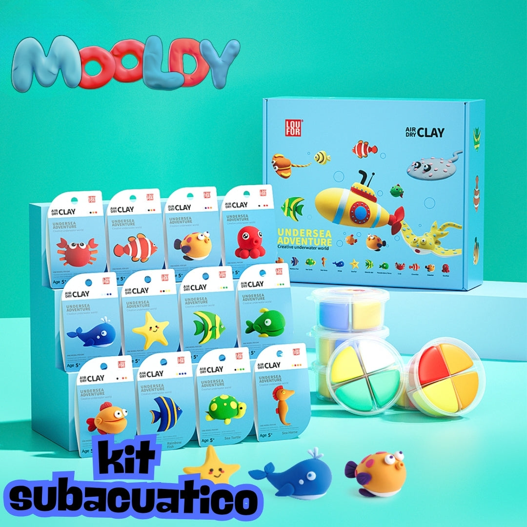 Kit x12 figuras Mooldy premium edición SUBACUATICA