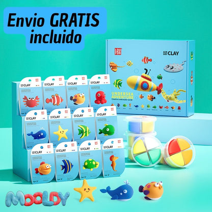 Kit x12 figuras Mooldy premium edición SUBACUATICA
