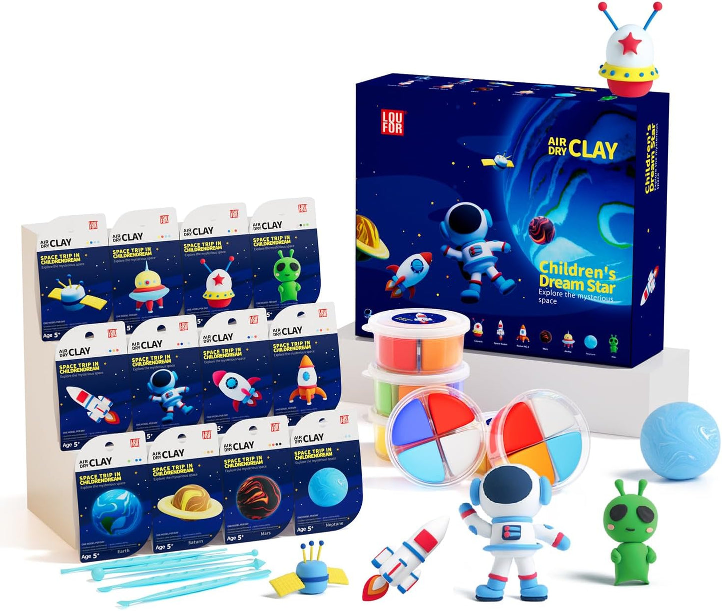 Kit x12 figuras Mooldy ASTRONAUTA