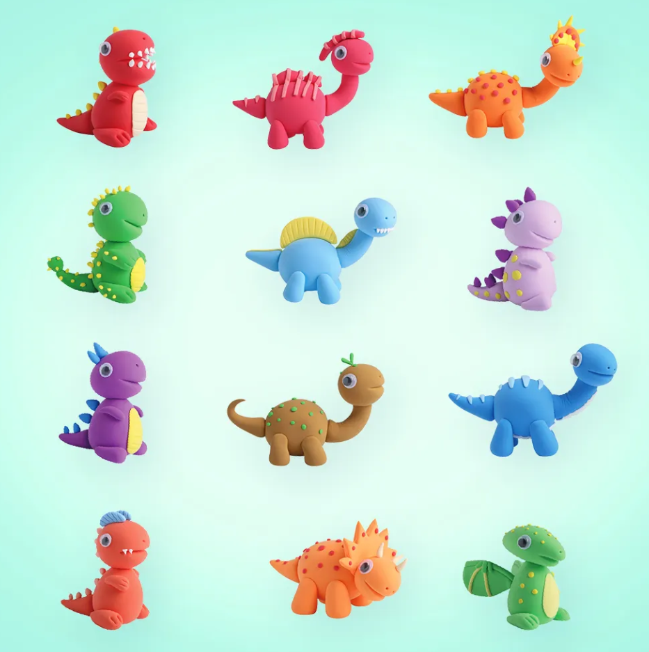 Kit x12 figuras Mooldy DINOSAURIOS